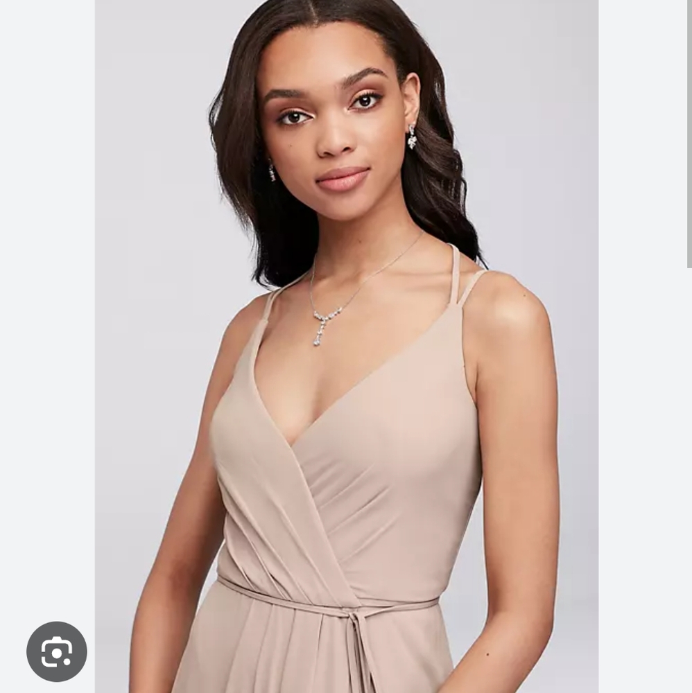 David's Bridal Georgette Bridesmaid Dress